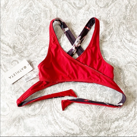 ATHLETA Piha Reversible Wrap Bikini Top XXS NEW NWT - Picture 6 of 9